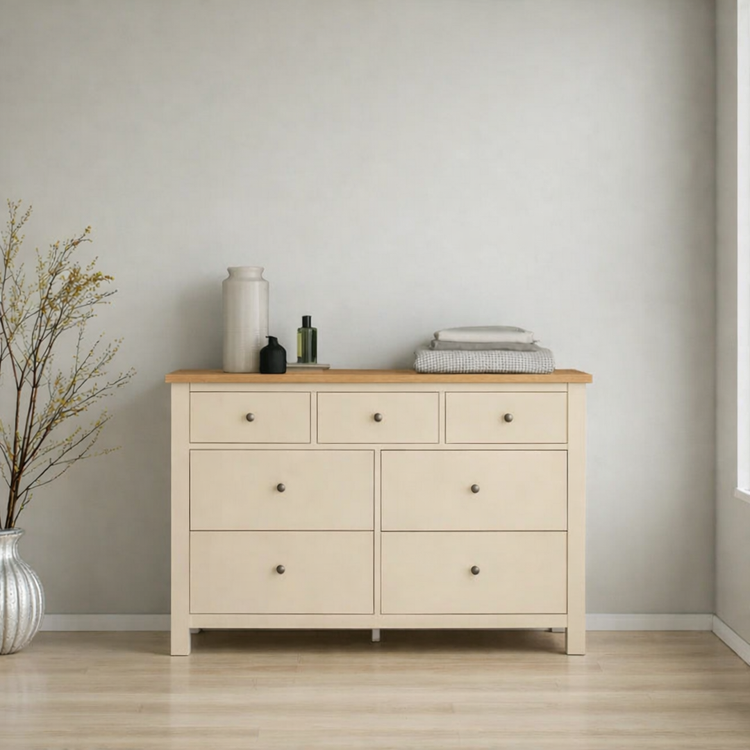 Cómoda de madera 7 cajones