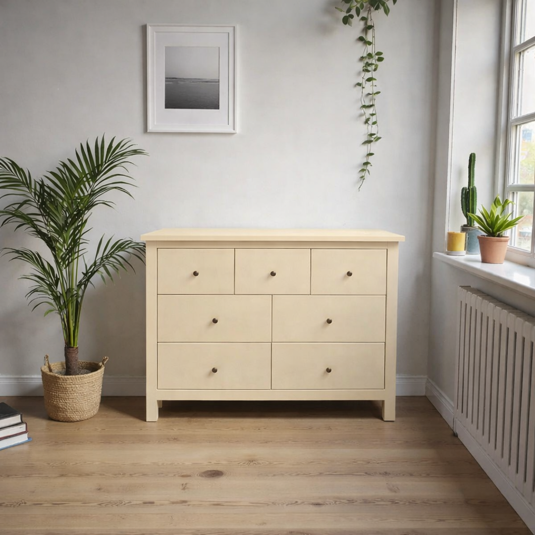 Cómoda de madera 7 cajones