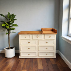 Cómoda de madera 9 cajones y mudador para bebes 👩‍🍼