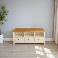 Rack de TV de Madera 3 cajones