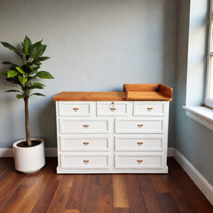Cómoda de madera 9 cajones y mudador para bebes 👩‍🍼