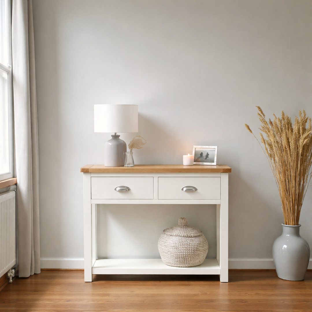 Arrimo vintage de madera 2 cajones