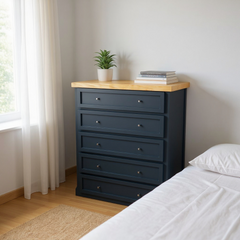 Comoda de Madera 5 cajones 80x40x100