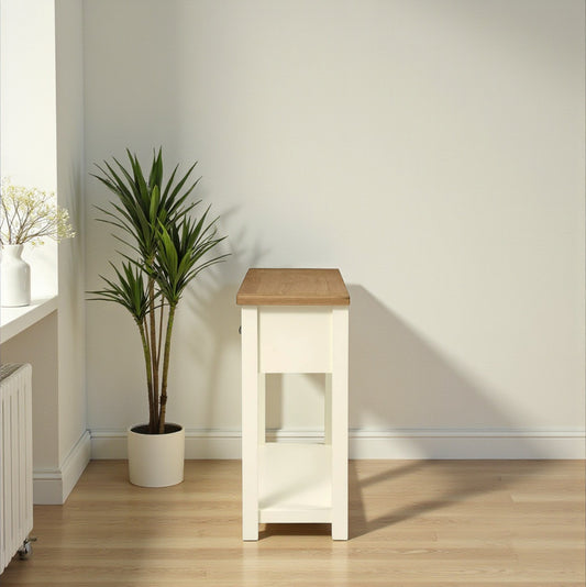 Arrimo vintage de madera 2 cajones 80x100x35