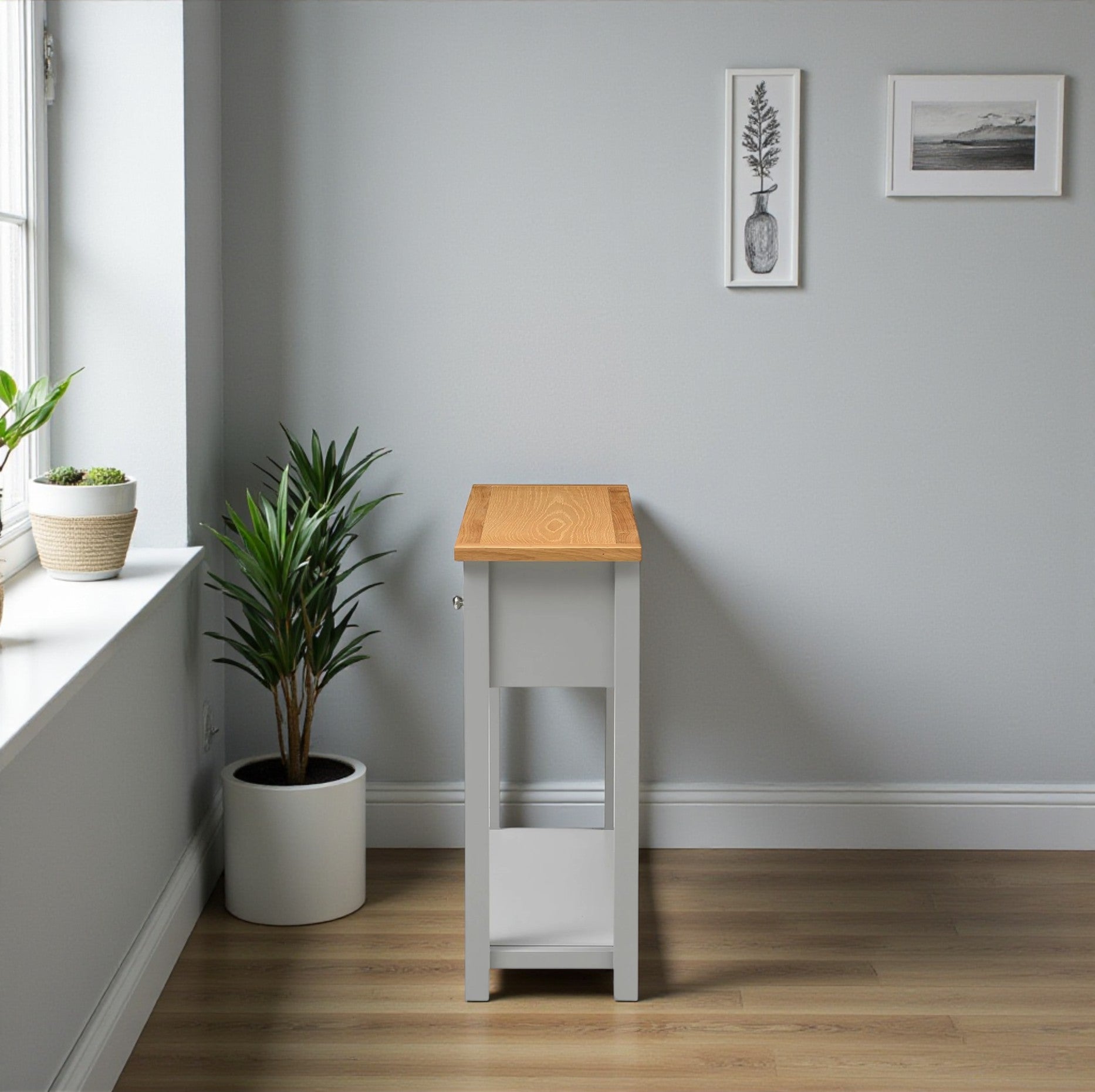 Arrimo de madera 1 cajón 75x80x35