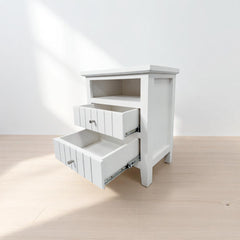 Velador Nordik 2 cajones con rieles telescópicos