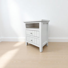 Velador Nordik 2 cajones con rieles telescópicos