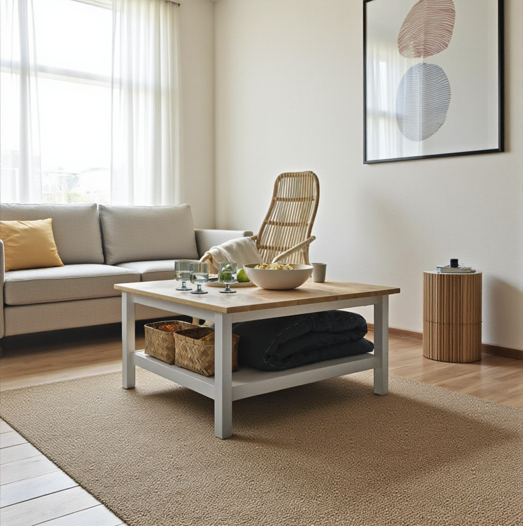 Mesa de Centro Brisa Nórdica 90x70x45