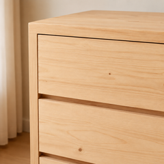Cómoda "Arauco" 6 Cajones – Mueble de Pino Natural Minimalista para Dormitorio Escandinavo o Rústico