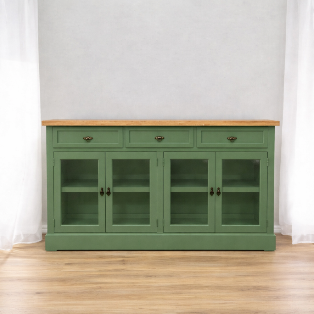 Buffet de madera y vidrio Idan