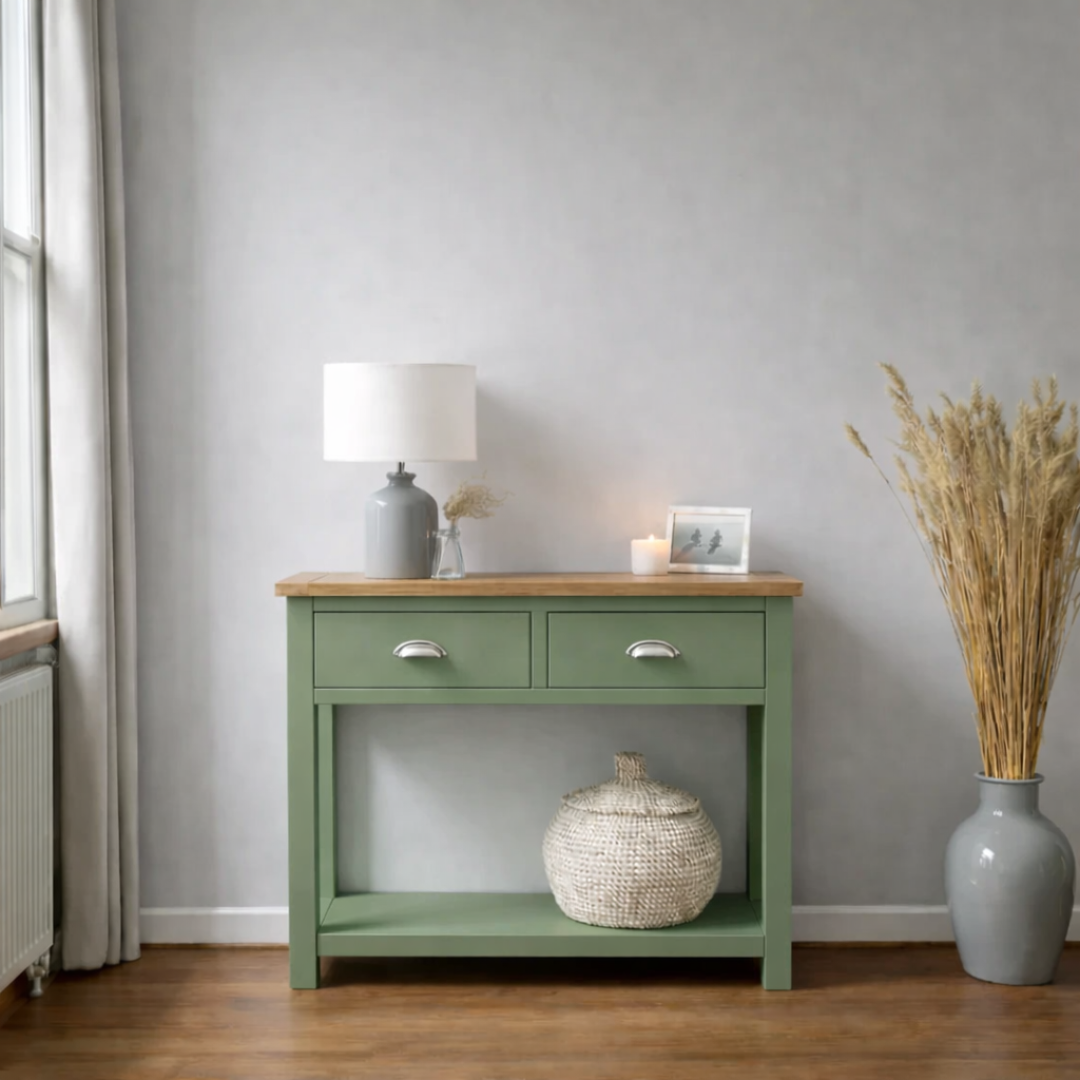 Arrimo vintage de madera 2 cajones