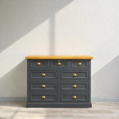 Cómoda de Madera 9 cajones con relieve