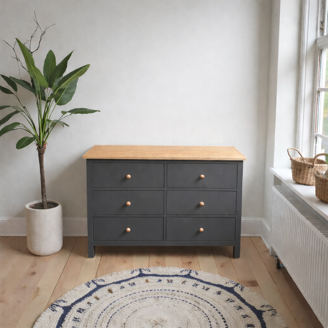 Cómoda de madera con 6 cajones Quilpué