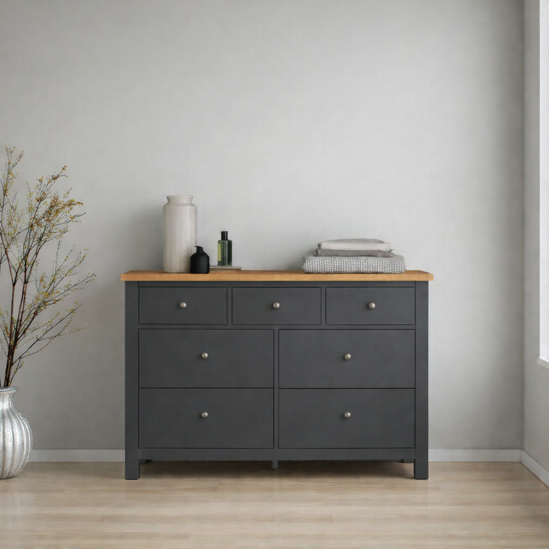 Cómoda de madera 7 cajones