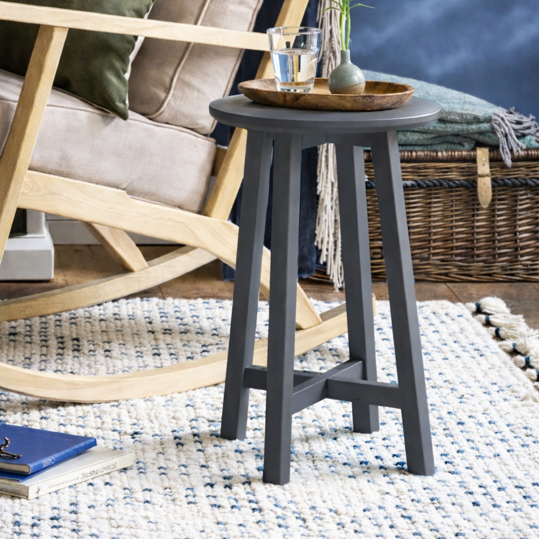 Mesa Lateral de madera Redonda