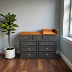 Cómoda de madera 9 cajones y mudador para bebes 👩‍🍼