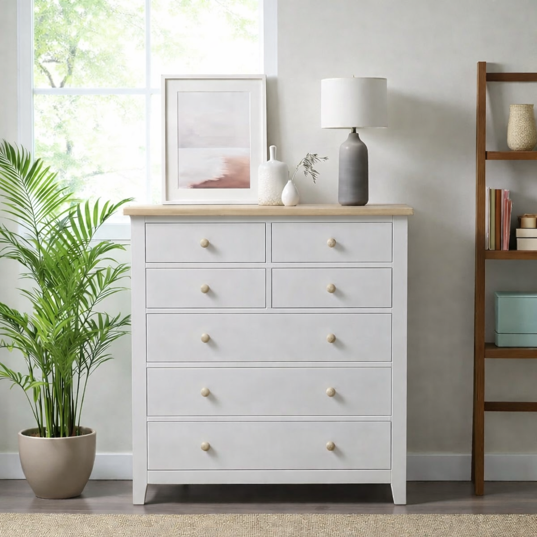 Cómoda de madera 7 cajones