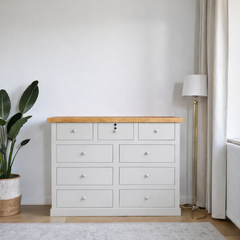 Cómoda de Madera 9 cajones sin moldura