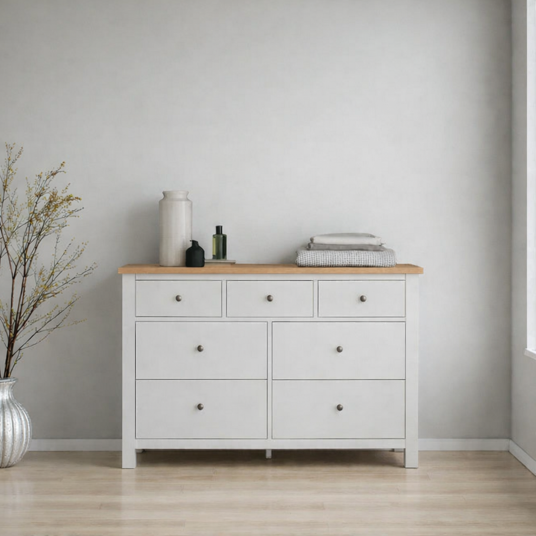 Cómoda de madera 7 cajones