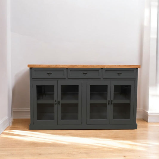 Buffet de madera y vidrio Idan