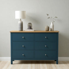 Cómoda de madera con 6 cajones Quilpué 120x40x80