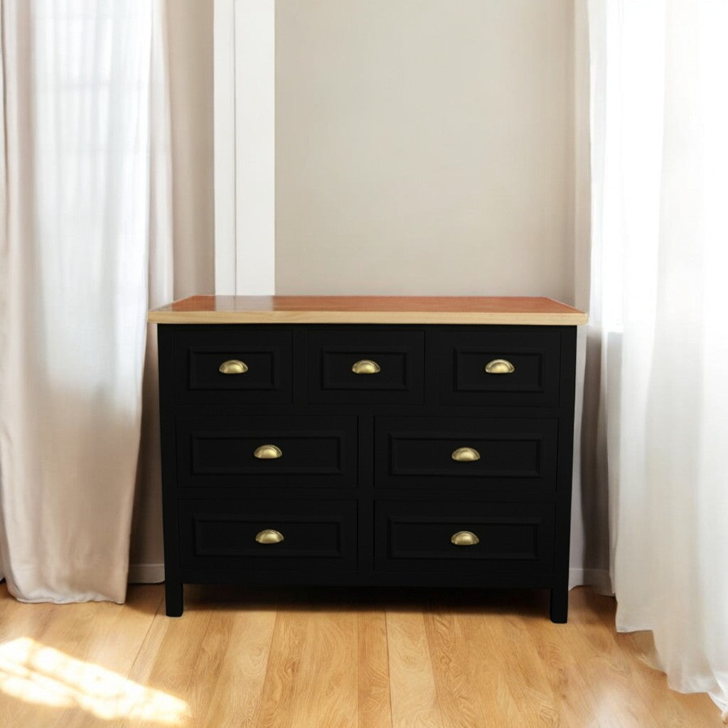 Cómoda de Madera 7 cajones 120x40x90