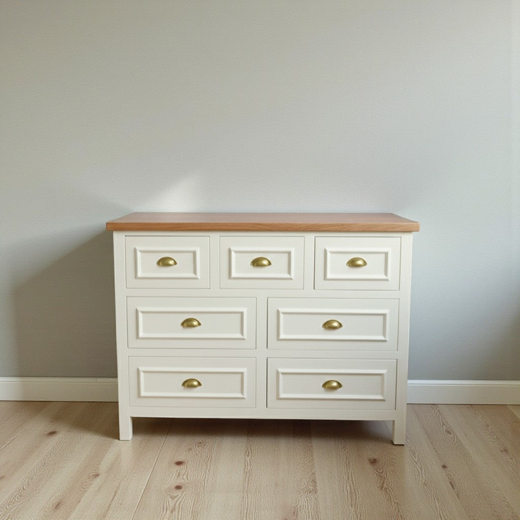 Cómoda de Madera 7 cajones 120x40x90