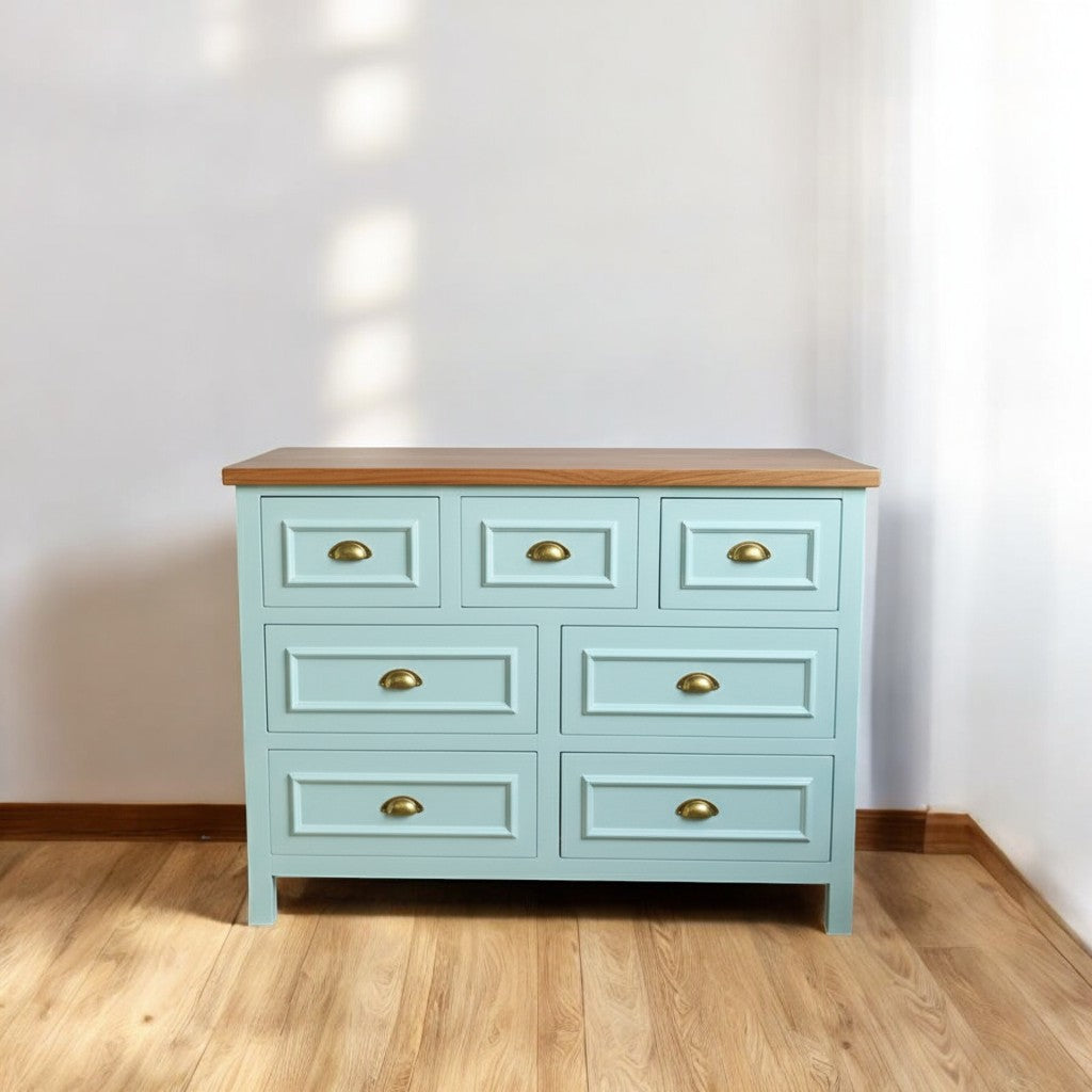 Cómoda de Madera 7 cajones 120x40x90