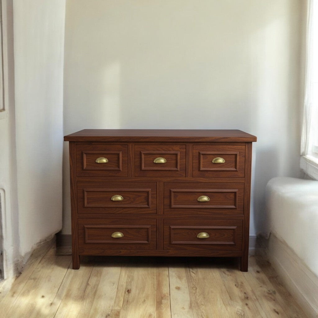 Cómoda de Madera 7 cajones 120x40x90