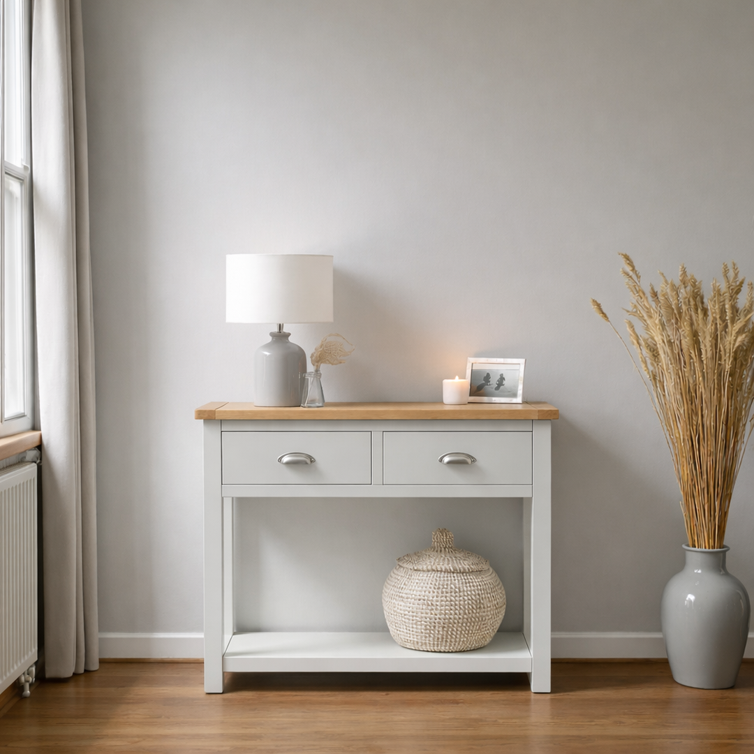 Arrimo vintage de madera 2 cajones