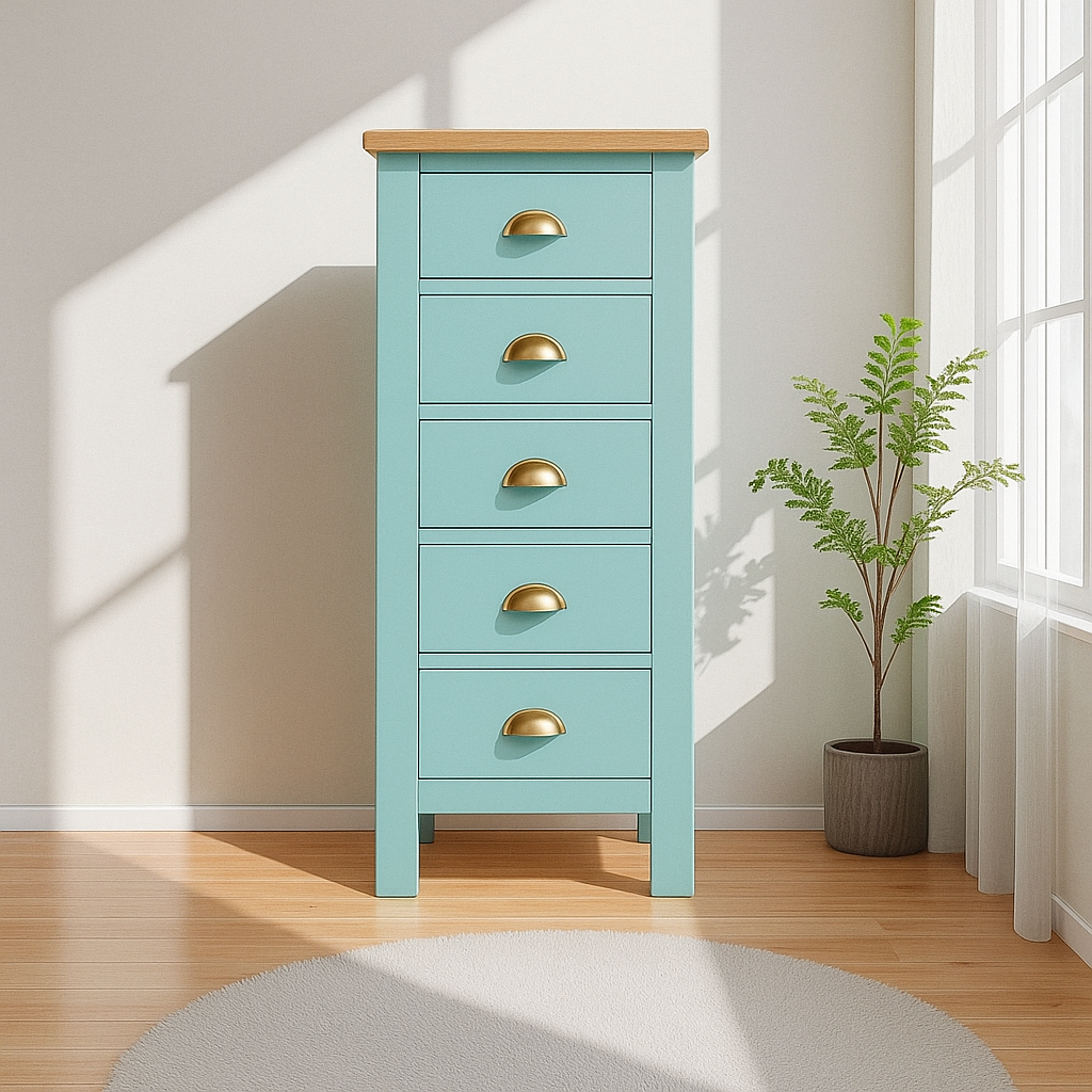 Cómoda de Madera 5 cajones 45x40x120