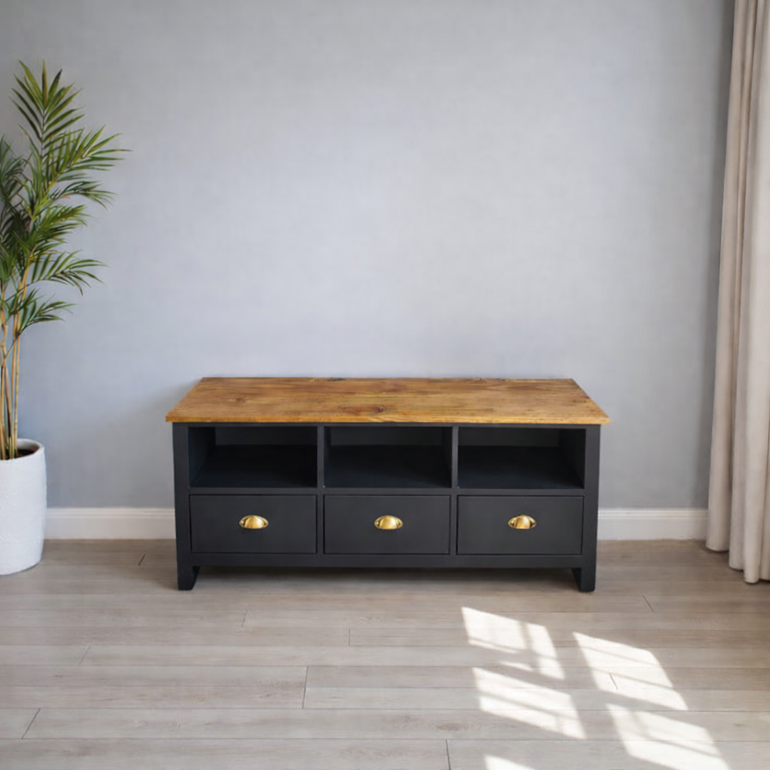 Rack de TV de Madera 3 cajones