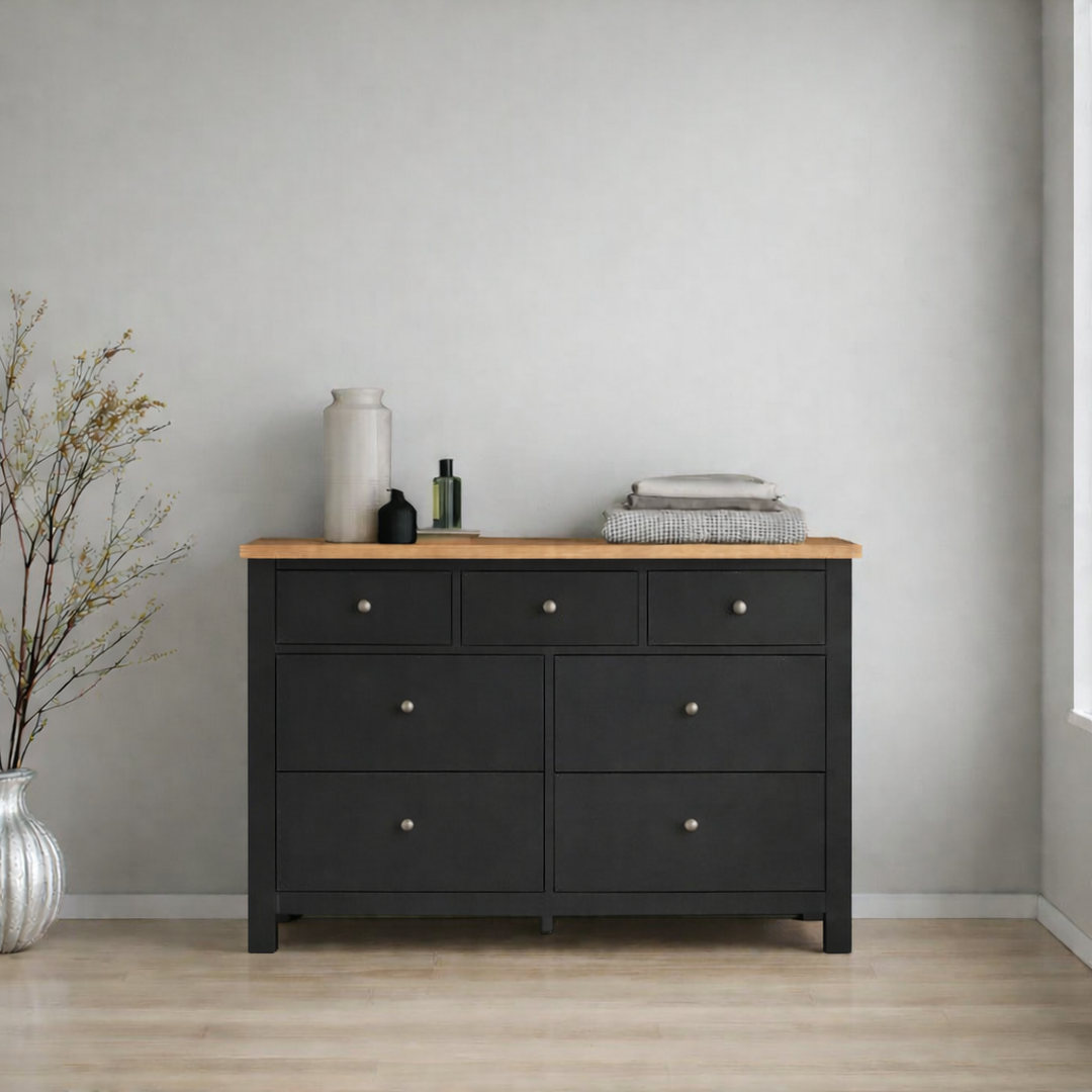 Cómoda de madera 7 cajones