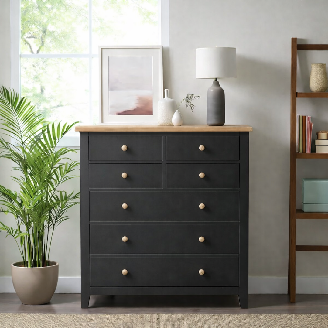 Cómoda de madera 7 cajones