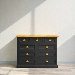 Cómoda de Madera 9 cajones con relieve