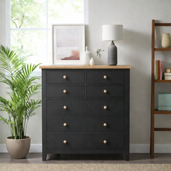 Cómoda de madera 7 cajones