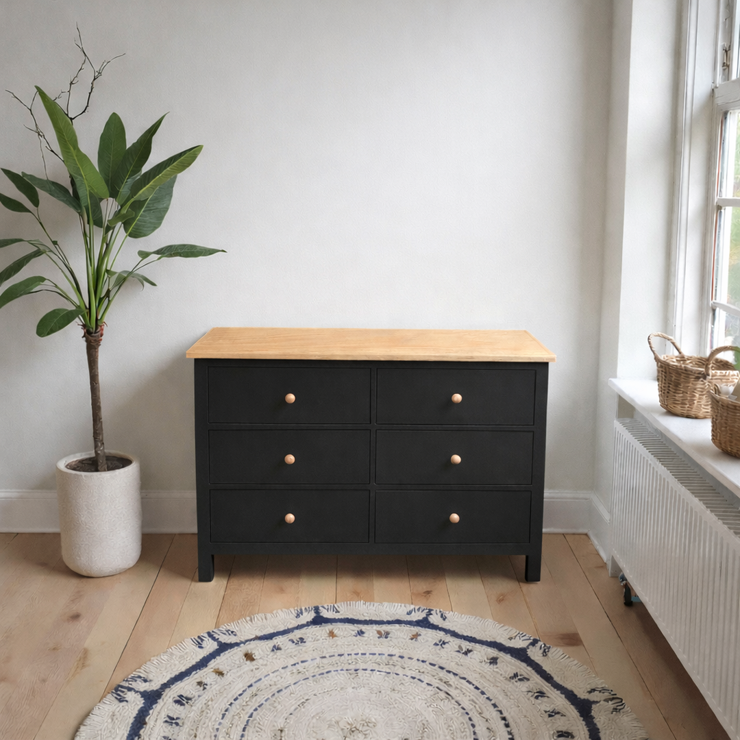 Cómoda de madera con 6 cajones Quilpué