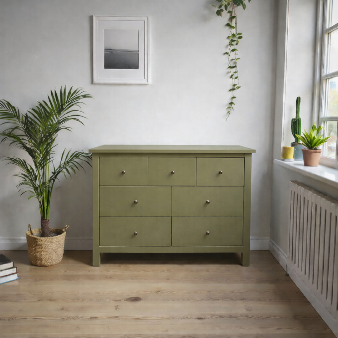 Cómoda de madera 7 cajones