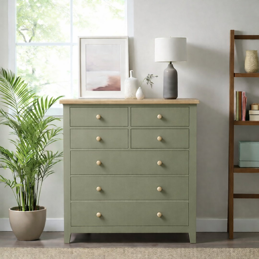 Cómoda de madera 7 cajones