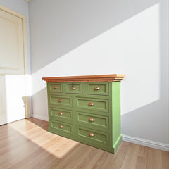 Comoda de Madera 9 cajones 120x40x90