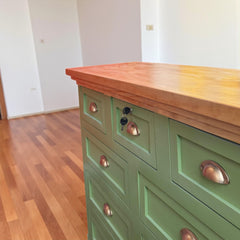 Comoda de Madera 9 cajones 120x40x90