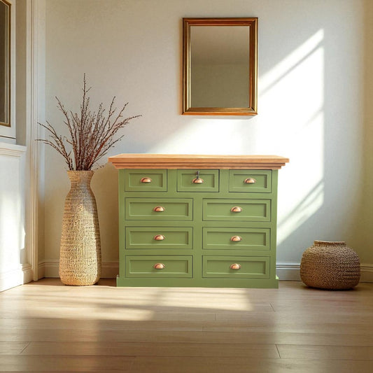 Comoda de Madera 9 cajones 120x40x90