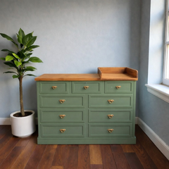 Cómoda de madera 9 cajones y mudador para bebes 👩‍🍼