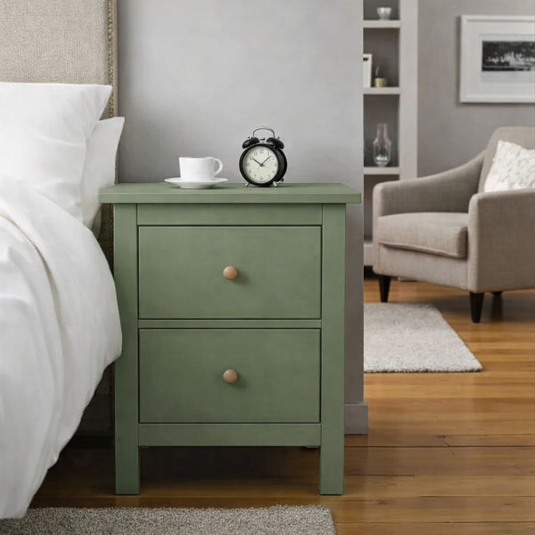 Velador de madera 2 cajones