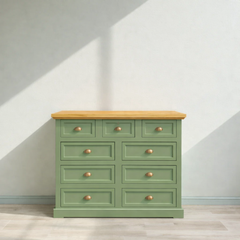 Cómoda de Madera 9 cajones con relieve