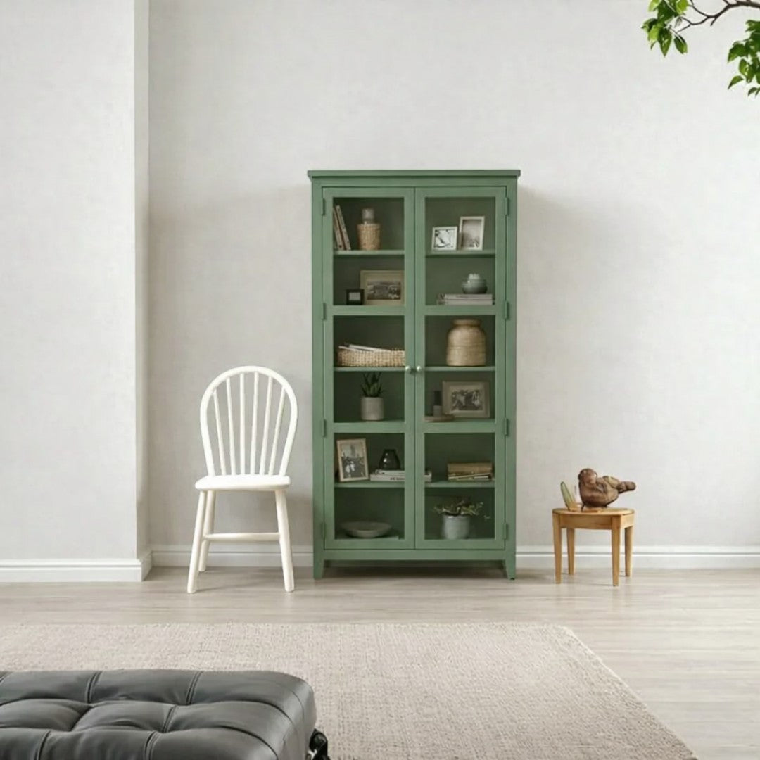 Vitrina Vintage de madera con Vidrios