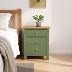 Velador de madera 3 cajones