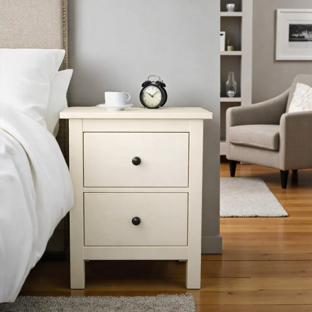 Velador de madera 2 cajones