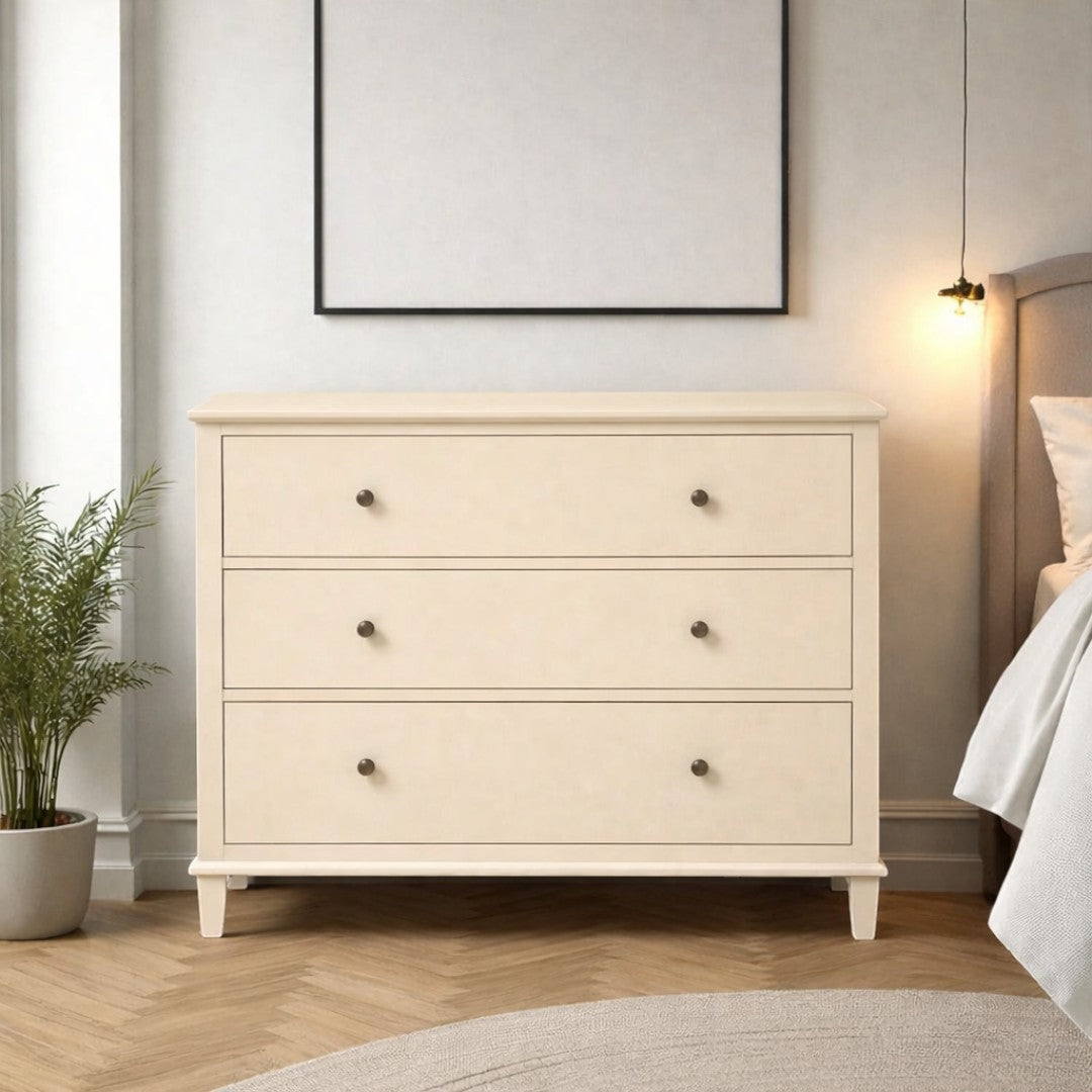 Cómoda de madera con 3 cajones