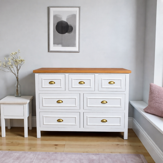 Cómoda de Madera 7 cajones 100Largox40Fondox90Alto